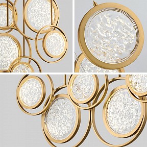Подвесная люстра Imperiumloft Мун lighting collection D70 золото арт. CAMEO01