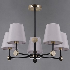 Люстра на штанге ILLUMICO CASTOR бронза арт. IL0394-5CSQ-24 BK AB CASTOR