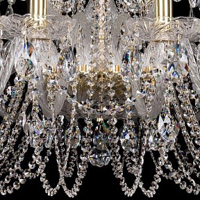 Подвесная люстра Bohemia Ivele Crystal 1402 золото арт. 1402/16+8/400/G