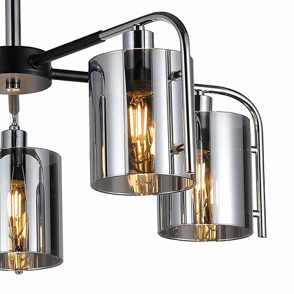 Люстра на штанге Escada Elegant черный арт. 671/5P Chrome
