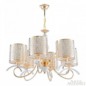 Подвесная люстра Arte Milano Florentia-9787 белый арт. 309787/6 Wh/Gd