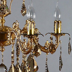 Подвесная люстра Ambiente by Brizzi Granada бронза арт. 2118/6 AB Honey Leaf