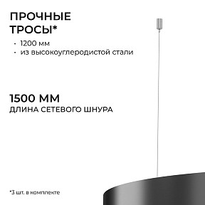 Подвесной светильник Apeyron Electrics OLA черный арт. R30-019