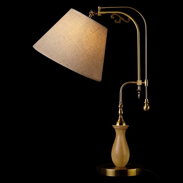 Настольная лампа декоративная Loft it Elaine бронза арт. 10569T Light wood