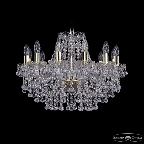 Подвесная люстра Bohemia Ivele Crystal 1409 золото арт. 1409/12/195 G