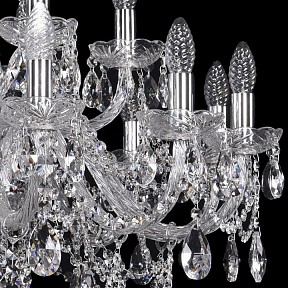 Подвесная люстра Bohemia Ivele Crystal 1411 металл арт. 1411/12+6/300/Ni