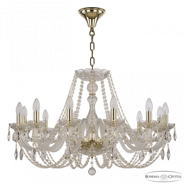Подвесная люстра Bohemia Ivele Crystal 101 золото арт. 101/12/300 G