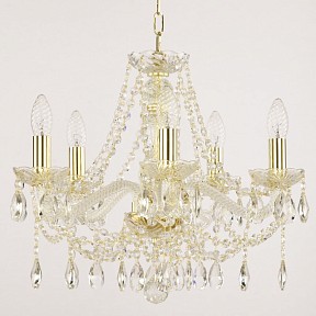 Подвесная люстра Bohemia Ivele Crystal 107 золото арт. 107/5/165 G