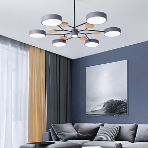Люстра на штанге Imperiumloft Meade Lamps Grey кремовый арт. MEADE-01