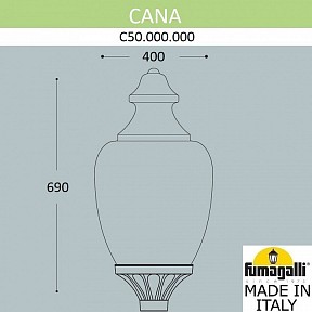 Наземный светильник Fumagalli Cana черный арт. C50.000.000.AYE27