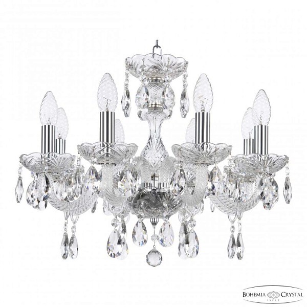 Подвесная люстра Bohemia Ivele Crystal 117 никель арт. 117/8/165 Ni