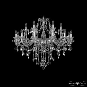 Подвесная люстра Bohemia Ivele Crystal 1415 никель арт. 1415/12+6/360 Ni