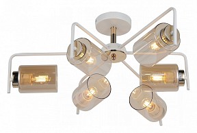 Люстра на штанге ILLUMICO  белый арт. IL8248-6COU-79 WH GD