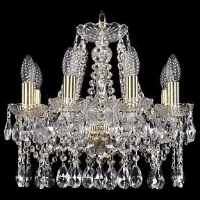 Подвесная люстра Bohemia Ivele Crystal 1413 золото арт. 1413/8/141/G