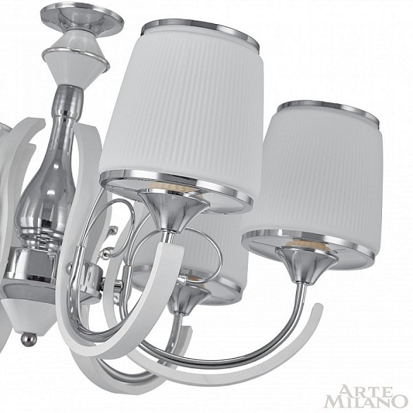 Подвесная люстра Arte Milano Florentia-9247 белый арт. 309247/8 Wh/Ni