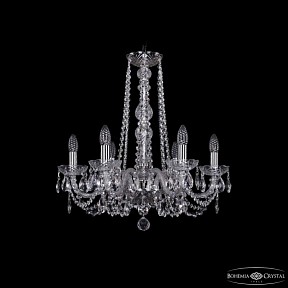 Подвесная люстра Bohemia Ivele Crystal 1402 никель арт. 1402/6/195/h-58 Ni