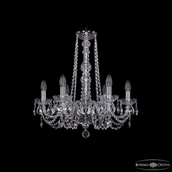 Подвесная люстра Bohemia Ivele Crystal 1402 никель арт. 1402/6/195/h-58 Ni