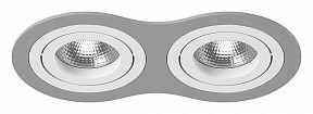 Встраиваемый светильник Lightstar Intero 16 double round серый арт. i6290606