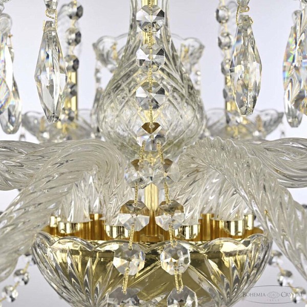 Подвесная люстра Bohemia Ivele Crystal 119 золото арт. 119/10+5/240 G