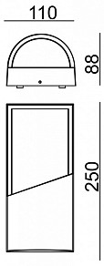 Светильник на штанге Escada 30004 серый арт. 30004W/01