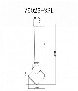 Подвесной светильник Moderli Store черный арт. V5025-3PL