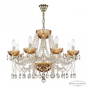 Подвесная люстра Bohemia Ivele Crystal 5413 золото арт. 5413/8/240 G Amber/M-1G
