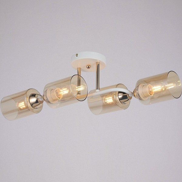 Светильник на штанге ILLUMICO Bice белый арт. IL8148-4COU-79 WH GD Bice