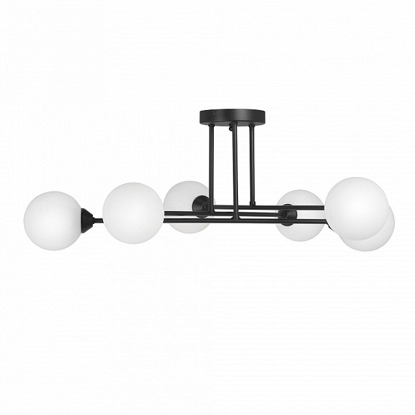 Люстра на штанге Vitaluce V3931 черный арт. V3931-1/6PL