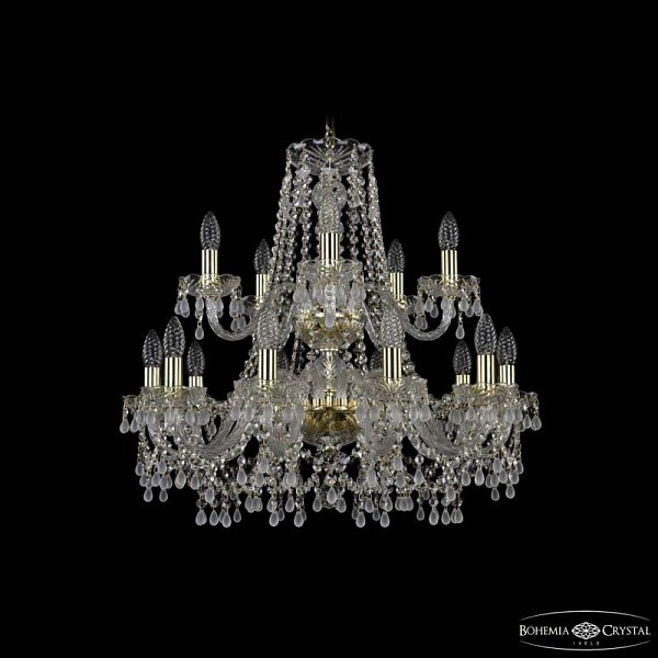 Подвесная люстра Bohemia Ivele Crystal 1410 золото арт. 1410/10+5/240/2d G V0300