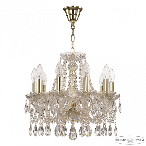 Подвесная люстра Bohemia Ivele Crystal 107 золото арт. 107/10/141 G