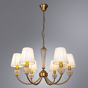 Подвесная люстра Arte Lamp Gracie коричневый арт. A7301LM-6PB