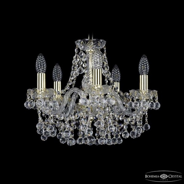 Подвесная люстра Bohemia Ivele Crystal 1409 золото арт. 1409/5/141 G