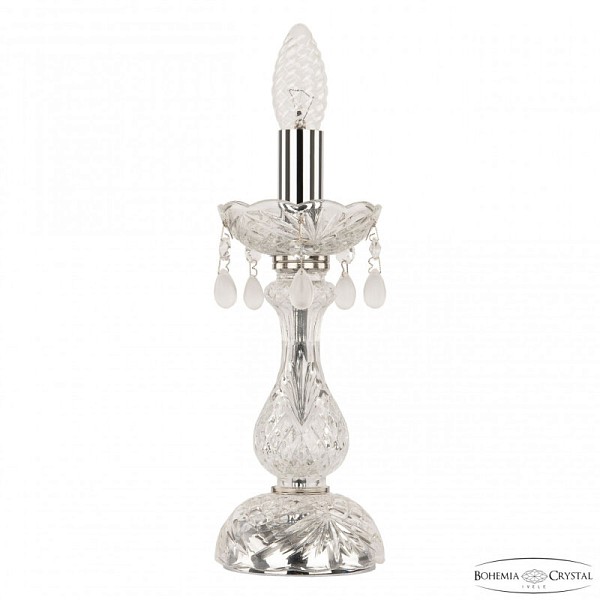 Настольная лампа декоративная Bohemia Ivele Crystal 112 никель арт. 112L/1-27 Ni V0300