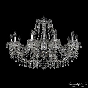 Подвесная люстра Bohemia Ivele Crystal 1410 никель арт. 1410/10/300 Ni V0300