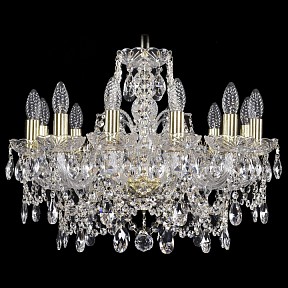 Подвесная люстра Bohemia Ivele Crystal 1411 золото арт. 1411/12/195/G