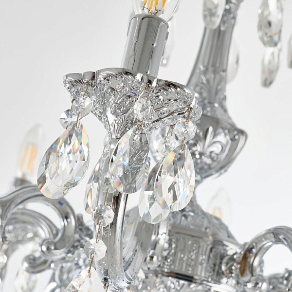 Подвесная люстра Bohemia Ivele Crystal AL7801 никель арт. AL78101/8/250 B Ni