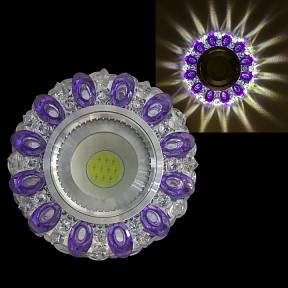 Встраиваемый светильник Reluce  фиолетовый арт. 42225-9.0-001PL MR16+LED3W CL/PP