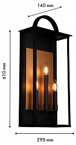 Накладной светильник Favourite Lume черный арт. 4299-3W