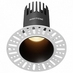 Встраиваемый светильник Maytoni Dip черный арт. DL120-10W-2.7K-TRS-B