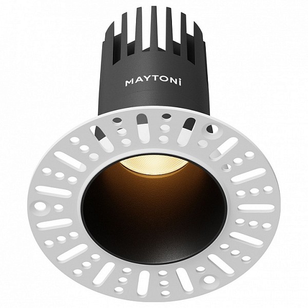 Встраиваемый светильник Maytoni Dip черный арт. DL120-10W-2.7K-TRS-B