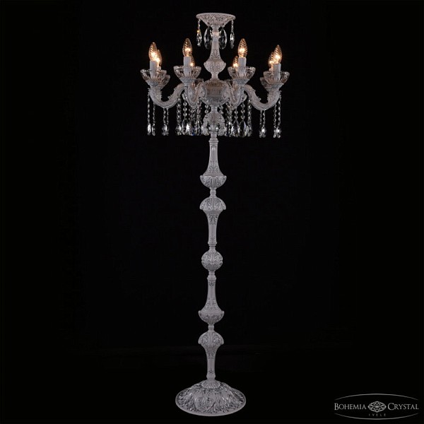Торшер Bohemia Ivele Crystal AL7901 белый арт. AL79101T/8/175 A WMN P Clear/M-1G