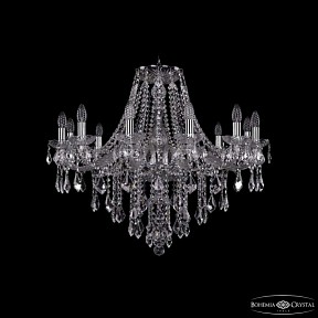 Подвесная люстра Bohemia Ivele Crystal 1415 никель арт. 1415/12/300 Ni Leafs