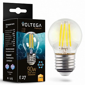 Лампа светодиодная Voltega Globe E27 9W Graphene  арт. 7223