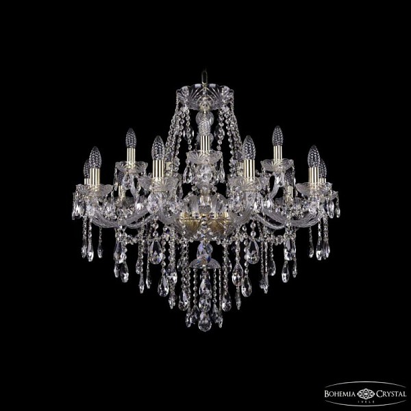 Подвесная люстра Bohemia Ivele Crystal 1415 золото арт. 1415/10+5/300 G