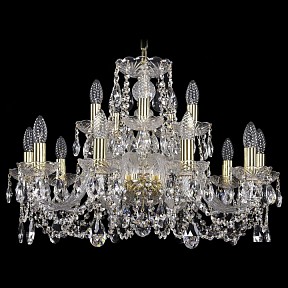 Подвесная люстра Bohemia Ivele Crystal 1402 золото арт. 1402/10+5/240/G