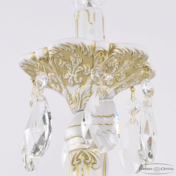 Настольная лампа декоративная Bohemia Ivele Crystal AL7801 белый арт. AL78100L/1-38 WMG