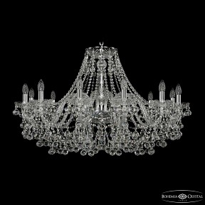Подвесная люстра Bohemia Ivele Crystal 1409 никель арт. 1409/12/360 Ni
