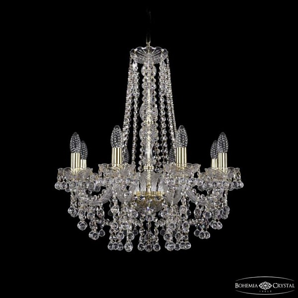 Подвесная люстра Bohemia Ivele Crystal 1409 золото арт. 1409/8/195/h-63 G