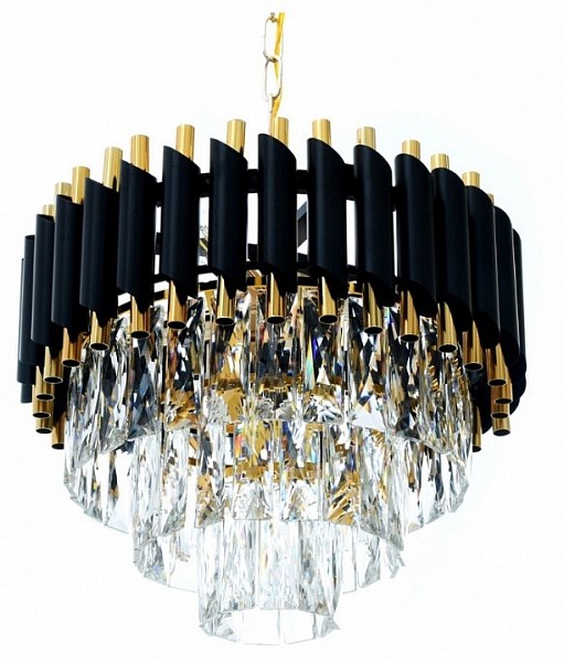 Подвесная люстра LUMINA DECO Funneli золото арт. LDP 6003-400 BK+F.GD