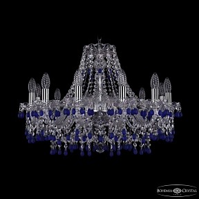 Подвесная люстра Bohemia Ivele Crystal 1410 никель арт. 1410/12/240 Ni V3001